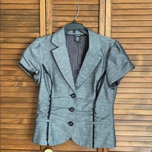 Maurices Short Sleeve Charcoal Blazer